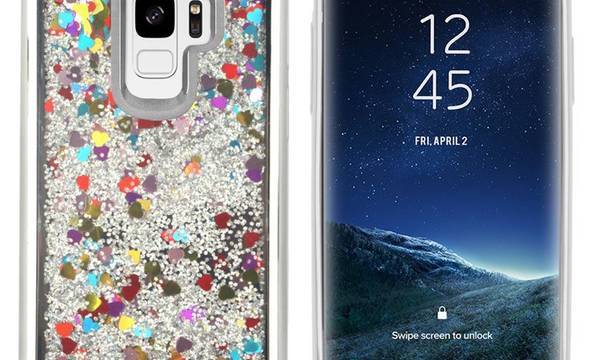Zizo Liquid Glitter Star Case - Etui Samsung Galaxy S9 (Silver) - zdjęcie 2