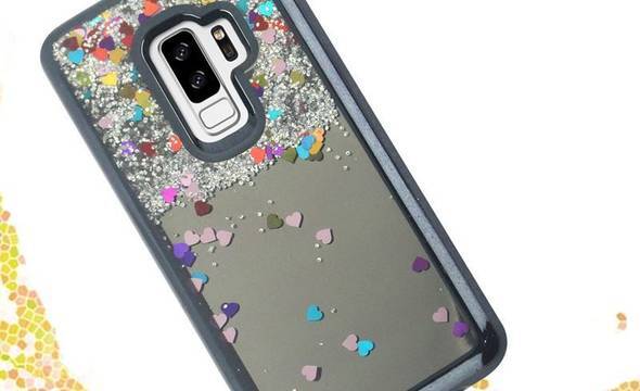 Zizo Liquid Glitter Star Case - Etui Samsung Galaxy S9+ (Black) - zdjęcie 4