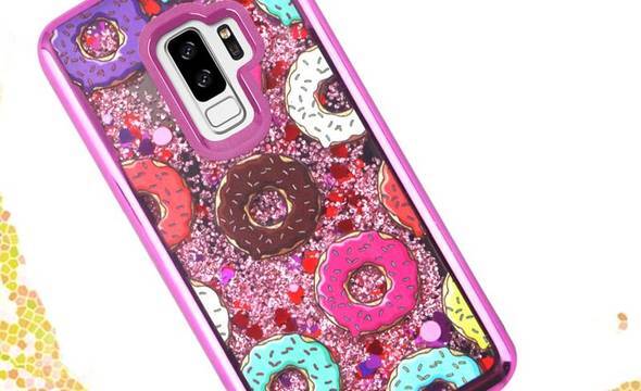 Zizo Liquid Glitter Star Case - Etui Samsung Galaxy S9+ (Donuts) - zdjęcie 4