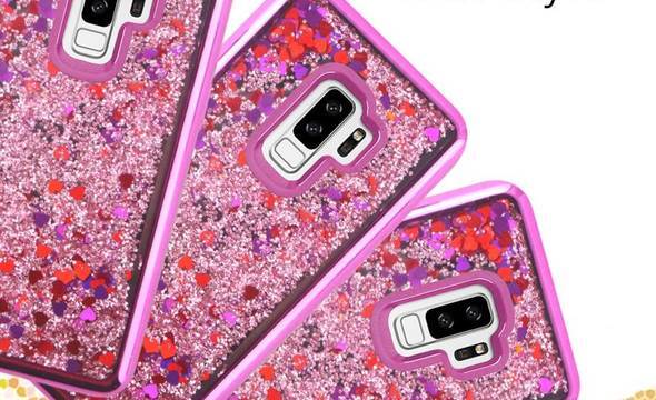 Zizo Liquid Glitter Star Case - Etui Samsung Galaxy S9+ (Pink) - zdjęcie 3