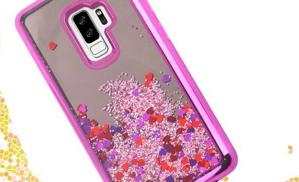 Zizo Liquid Glitter Star Case - Etui Samsung Galaxy S9+ (Pink) - zdjęcie 4