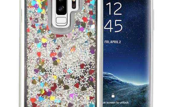 Zizo Liquid Glitter Star Case - Etui Samsung Galaxy S9+ (Silver) - zdjęcie 1