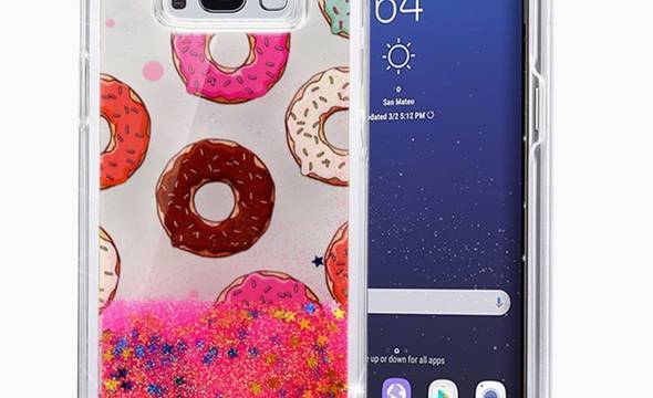 Zizo Liquid Glitter Star Case - Etui Samsung Galaxy S8+ (Donuts) - zdjęcie 1