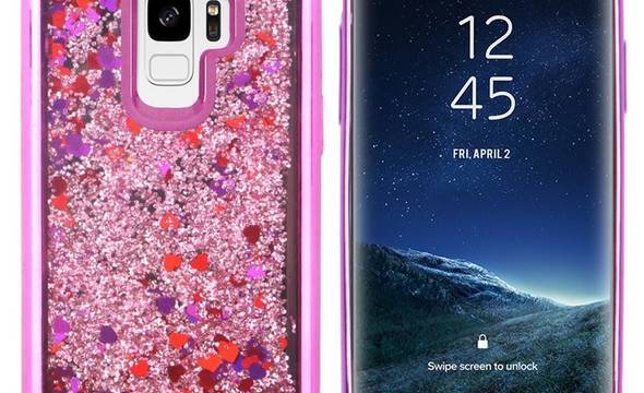 Zizo Liquid Glitter Star Case - Etui Samsung Galaxy S9 (Pink) - zdjęcie 2