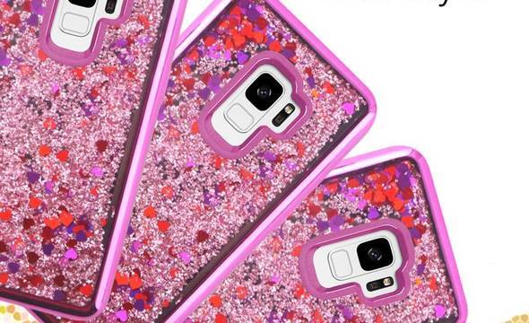 Zizo Liquid Glitter Star Case - Etui Samsung Galaxy S9 (Pink) - zdjęcie 4