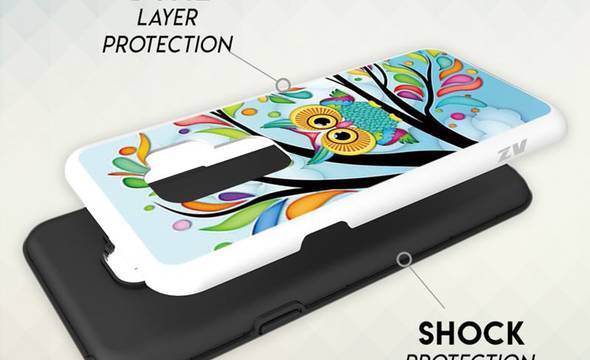 Zizo Sleek Hybrid Design Cover - Etui Samsung Galaxy S9+ (Owl) - zdjęcie 5
