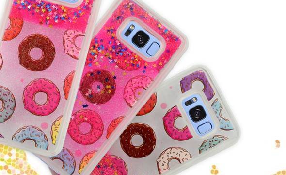 Zizo Liquid Glitter Star Case - Etui Samsung Galaxy S8 (Donuts) - zdjęcie 2