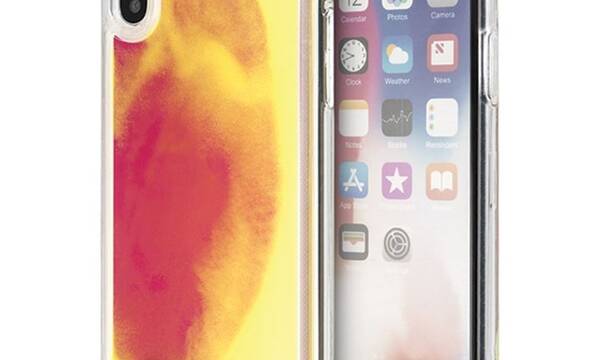 Guess California - Etui iPhone Xs / X (Glow in the Dark Sand/Pink) - zdjęcie 1