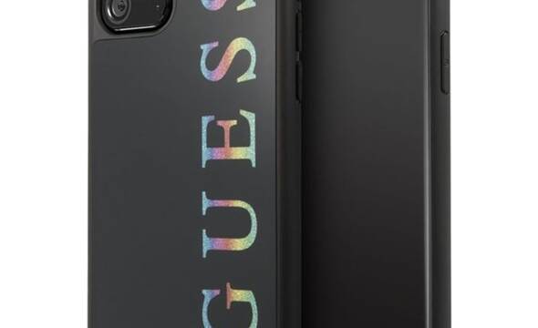 Guess Double Layer Glitter Case Logo Multicolor - Etui iPhone 11 Pro Max (Black/Multicolor) - zdjęcie 1