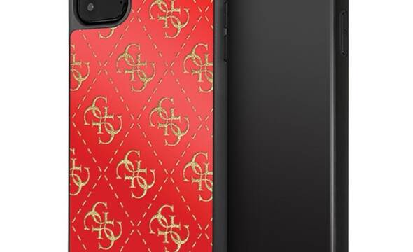 Guess 4G Double Layer Glitter Case - Etui iPhone 11 Pro Max (Red) - zdjęcie 1