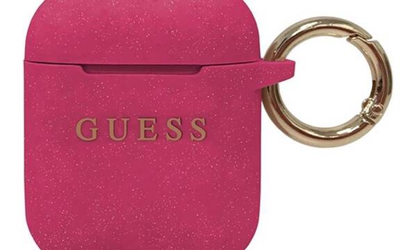 Guess Silicone Case - Etui AirPods (Fuchsia) - zdjęcie 1