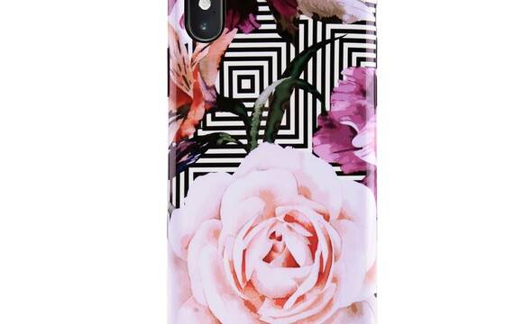 PURO Glam Geo Flowers - Etui iPhone Xs / X (Pink Peonies) - zdjęcie 1