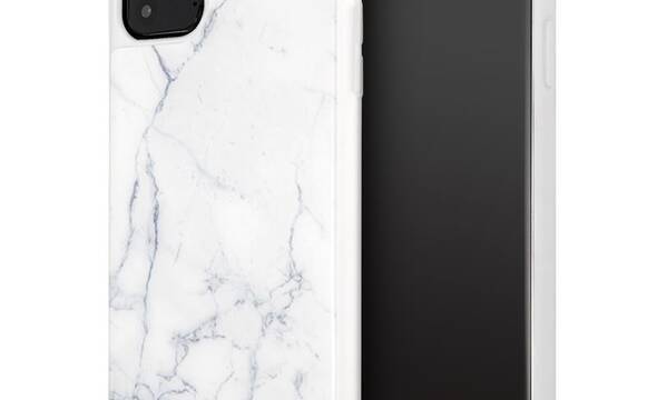 Guess Marble Tempered Glass Hardcase - Etui iPhone 11 Pro Max (bia - zdjęcie 1