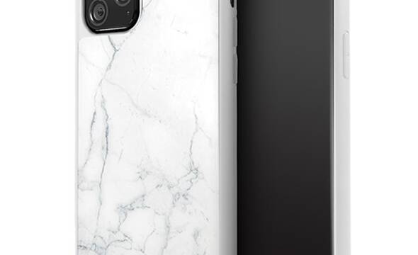 Guess Marble Tempered Glass Hardcase - Etui iPhone 11 Pro (bia - zdjęcie 1