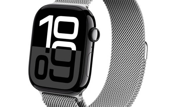 Crong Milano Steel - Pasek ze stali nierdzewnej do Apple Watch 44/45/46/49 mm (srebrny) - zdjęcie 1