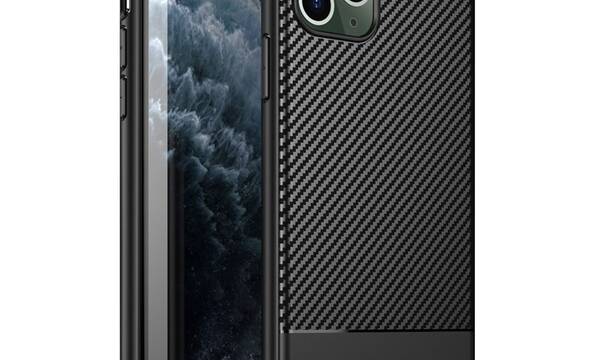 Crong Prestige Carbon Cover - Etui iPhone 11 Pro Max (czarny) - zdjęcie 1