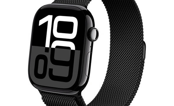 Crong Milano Steel - Pasek ze stali nierdzewnej do Apple Watch 38/40/41/42 mm (czarny) - zdjęcie 1