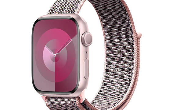 Crong Nylon - Pasek sportowy do Apple Watch 38/40/41/42 mm (Light Pink) - zdjęcie 1