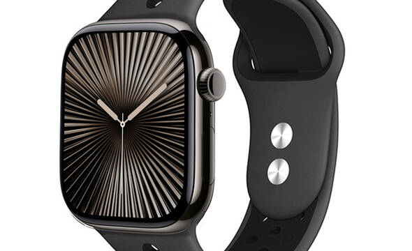 Crong Duo Sport - Pasek do Apple Watch 44/45/46/49 mm (szary/czarny) - zdjęcie 1