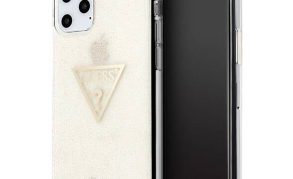 Guess Solid Glitter Triangle - Etui iPhone 11 Pro (Gold) - zdjęcie 1