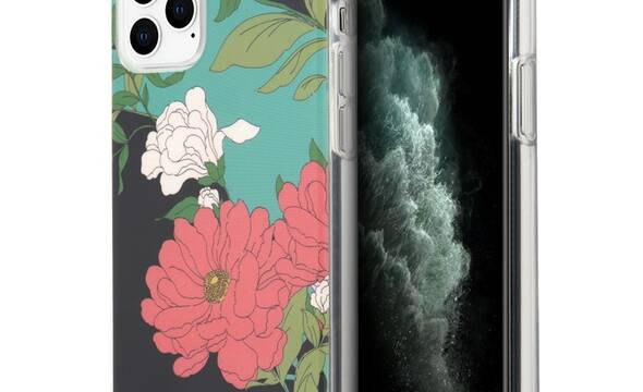 Guess Flower Shiny Collection N1 - Etui iPhone 11 Pro Max (Black) - zdjęcie 1