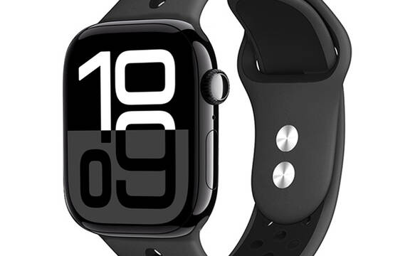 Crong Duo Sport - Pasek do Apple Watch 38/40/41/42 mm (szary/czarny) - zdjęcie 1