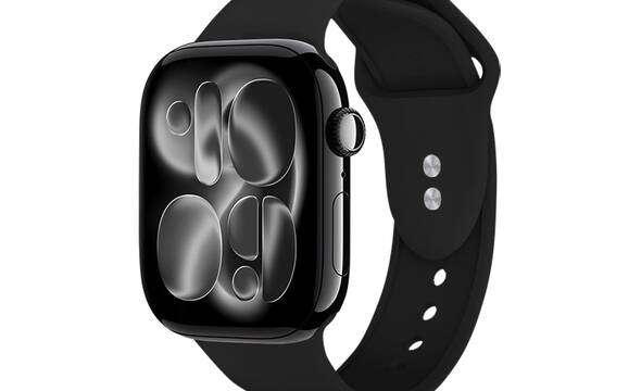 Crong Liquid - Pasek do Apple Watch 38/40/41/42 mm (czarny) - zdjęcie 1