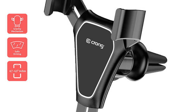Crong Gravity Auto-Clip Car Holder - Uchwyt samochodowy grawitacyjny do telefonu 4,7 - zdjęcie 1