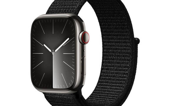 Crong Nylon Reflex - Pasek sportowy do Apple Watch 38/40/41/42 mm (czarny) - zdjęcie 1