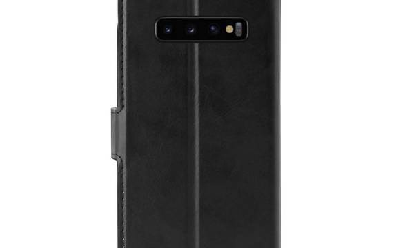 PURO Booklet Wallet Case - Etui Samsung Galaxy S10 z kieszeniami na karty + stand up (czarny) - zdjęcie 2