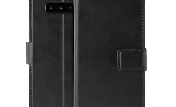 PURO Booklet Wallet Case - Etui Samsung Galaxy S10 z kieszeniami na karty + stand up (czarny) - zdjęcie 4