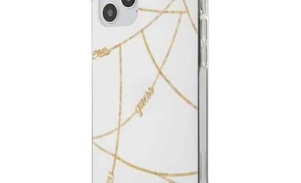 Guess Gold Chain - Etui iPhone 12 Pro Max (bia - zdjęcie 1