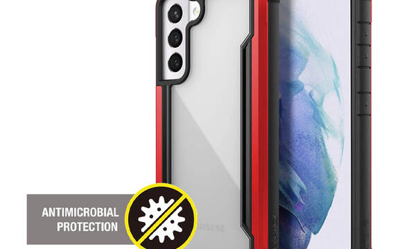 X-Doria Raptic Shield - Etui aluminiowe Samsung Galaxy S21 (Antimicrobial protection) (Red) - zdjęcie 1