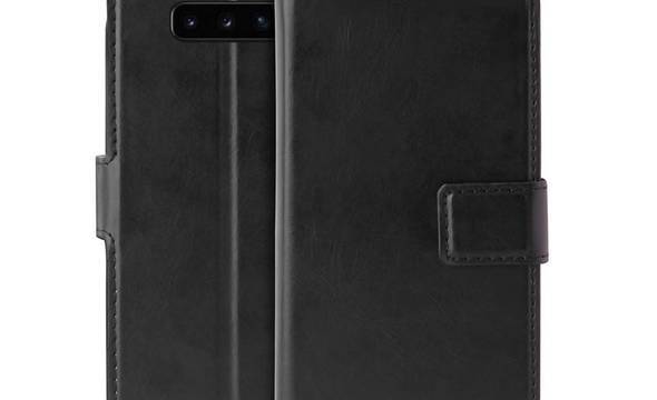 PURO Booklet Wallet Case - Etui Samsung Galaxy S10+ z kieszeniami na karty + stand up (czarny) - zdjęcie 3