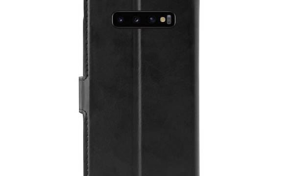 PURO Booklet Wallet Case - Etui Samsung Galaxy S10+ z kieszeniami na karty + stand up (czarny) - zdjęcie 4