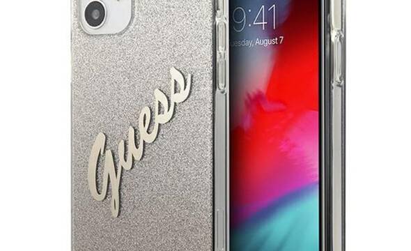 Guess Glitter Gradient Script - Etui iPhone 12 mini (z - zdjęcie 1