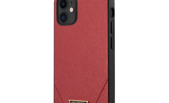 Guess Saffiano V - Etui iPhone 12 Mini (czerwony) - zdjęcie 1