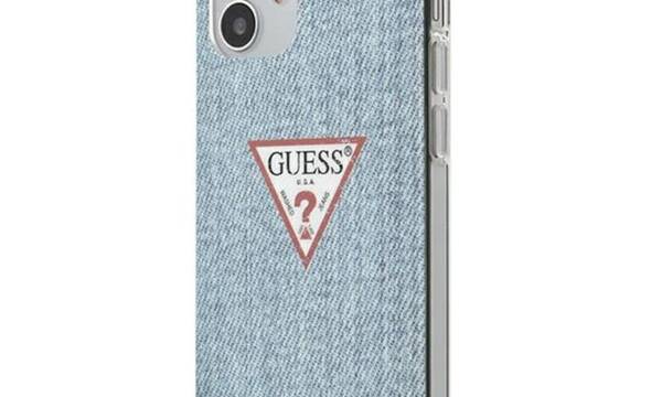 Guess Denim Triangle Lt - Etui iPhone 12 Mini (niebieski) - zdjęcie 1