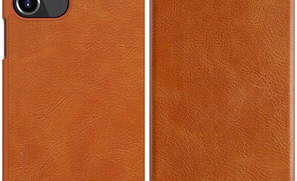 Nillkin Qin Leather Case - Etui Apple iPhone 12 Pro Max (Brown) - zdjęcie 1
