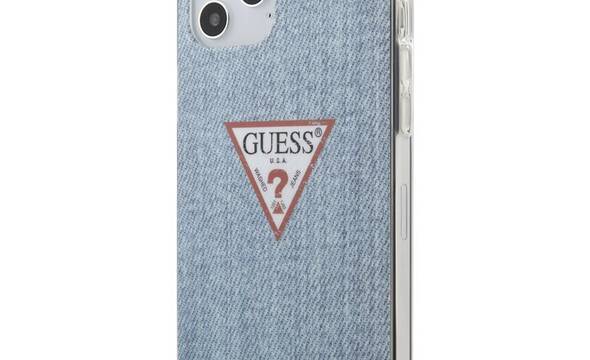 Guess Denim Triangle Lt - Etui iPhone 12 Pro Max (niebieski) - zdjęcie 1
