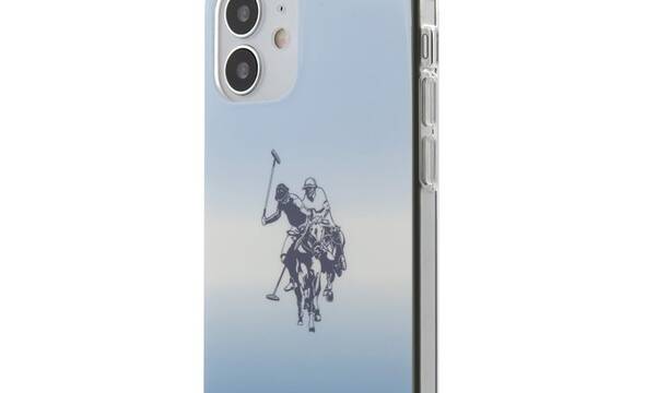 US Polo Assn Dh & Logo Gradient - Etui iPhone 12 Mini (niebieski) - zdjęcie 1