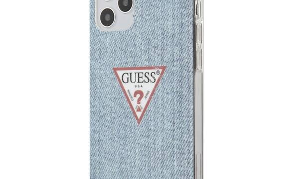 Guess Denim Triangle Lt - Etui iPhone 12 / iPhone 12 Pro (niebieski) - zdjęcie 1