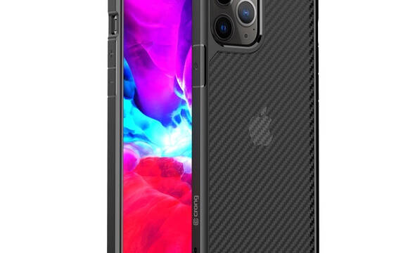 Crong Hybrid Carbon - Etui iPhone 12 Pro Max (czarny) - zdjęcie 1