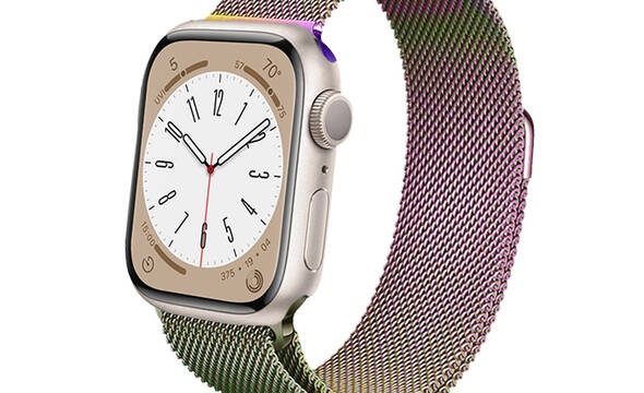 Crong Milano Steel - Pasek ze stali nierdzewnej do Apple Watch 38/40/41/42 mm (opalizuj - zdjęcie 1