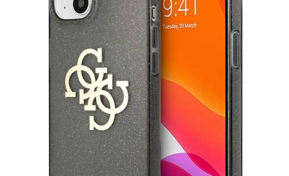 Guess Glitter 4G Big Logo - Etui iPhone 13 mini (czarny) - zdjęcie 1