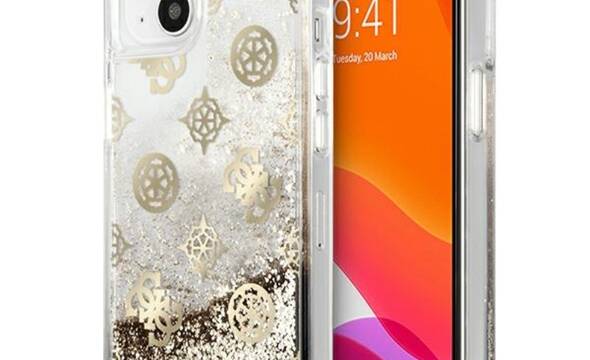Guess Peony Liquid Glitter - Etui iPhone 13 mini (z - zdjęcie 1