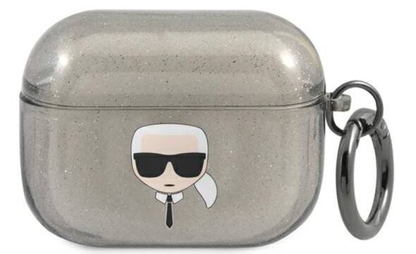Karl Lagerfeld Karl Head Glitter - Etui Airpods Pro (czarny) - zdjęcie 1