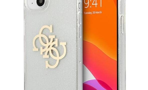 Guess Glitter 4G Big Logo - Etui iPhone 13 mini (przezroczysty) - zdjęcie 1