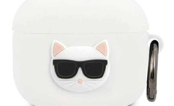 Karl Lagerfeld Choupette 3D - Etui Apple Airpods 3 (bia - zdjęcie 1