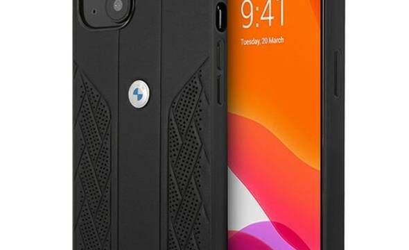 BMW Leather Curve Perforate HC - Etui iPhone 13 mini (czarny) - zdjęcie 1